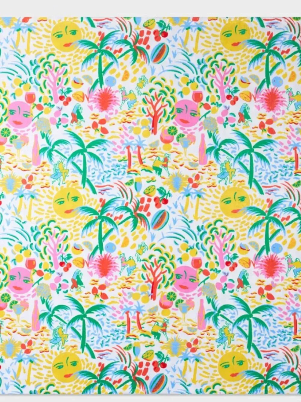 Roller Rabbit x Target Vacation Reversible 2-Person Beach Towel Yellow/Green